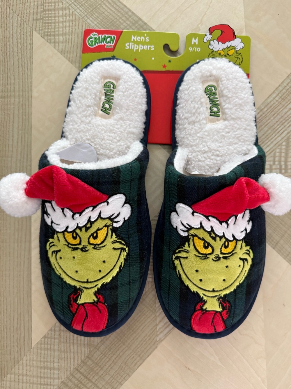 The Grinch Holiday Slippers - Green Red